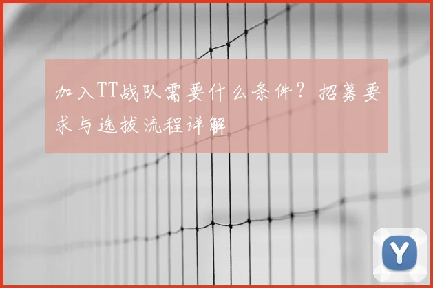 加入TT战队需要什么条件？招募要求与选拔流程详解